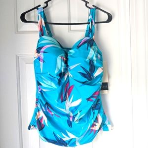 Gottex Tankini Swim Top Bra Size 38D
